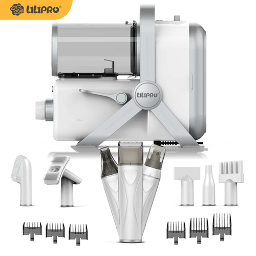 The All-in-One Pet Grooming Solution: Vacuum, Hair Dryer & Clipper Kit - 8 Salon-Level Tools
